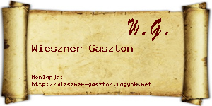 Wieszner Gaszton névjegykártya